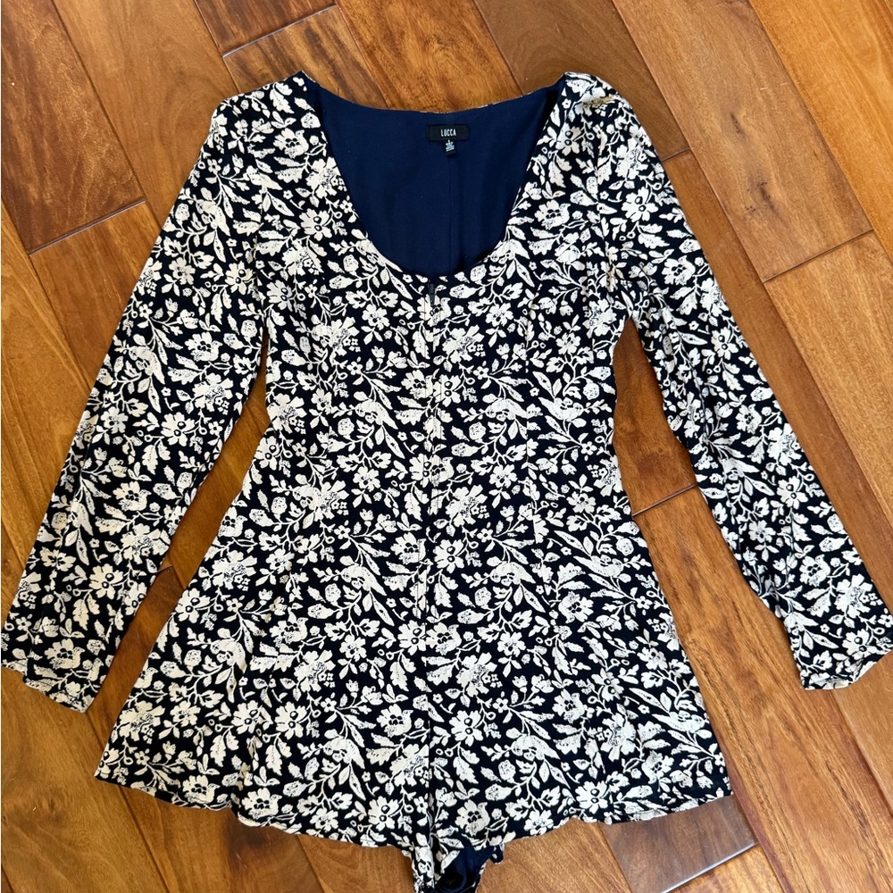 Urban Outfitters Navy Floral Romper